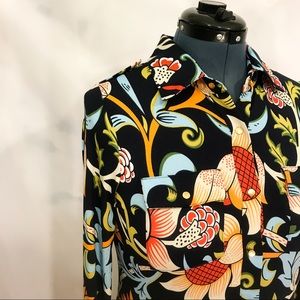 Colourful Patterned Floral Button-Up
